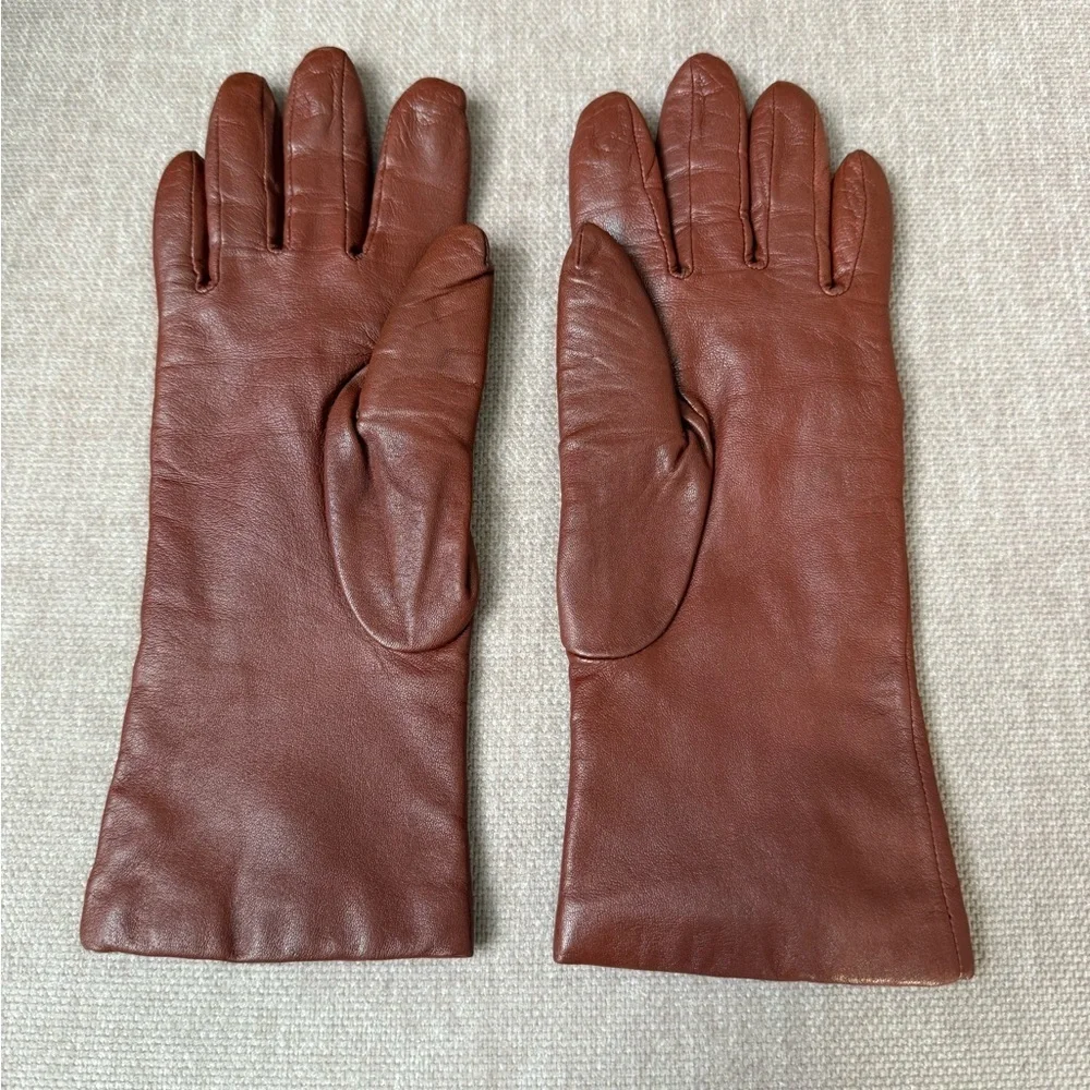 Lord & Taylor Women’s Brown Leather Gloves Size 7